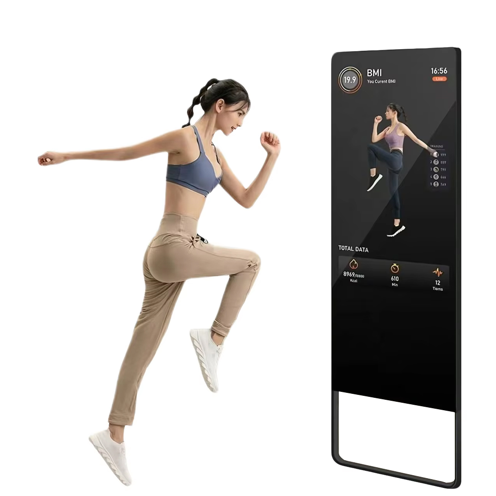Smart Home Gym Mirror - مرآة تدريب شخصية بشاشة لمس، مرآة