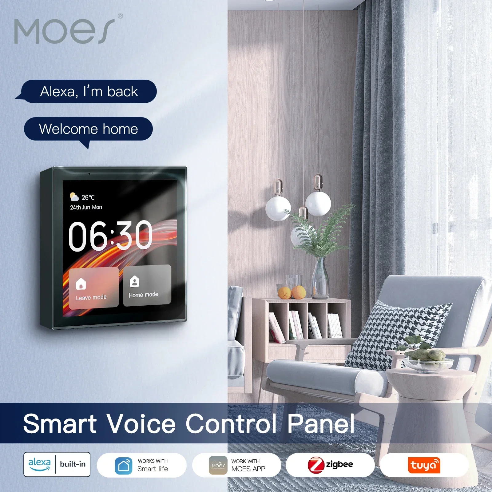 Smart Home Zentrale Display - MOES Tuya wifi لوحة تحكم متعددة