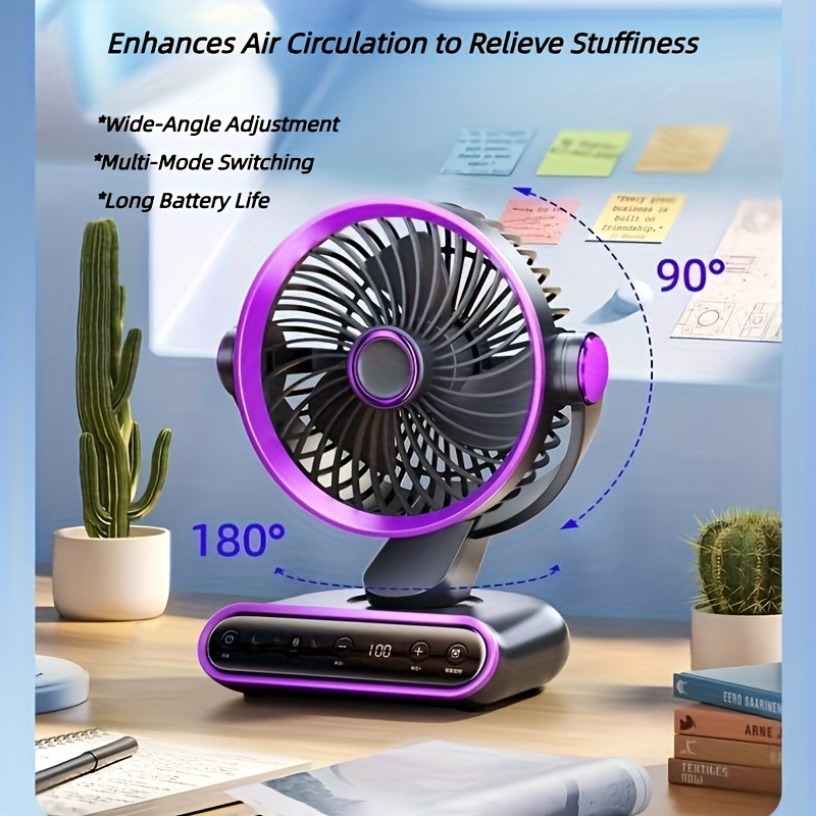 Smart Home Ventilation - مروحة مكتبية ذكية للتهوية بـ 4