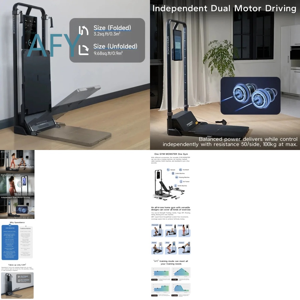 Smart Home Gym Mirror - مرآة ذكية للتمارين الرياضية المنزلية، مرآة
