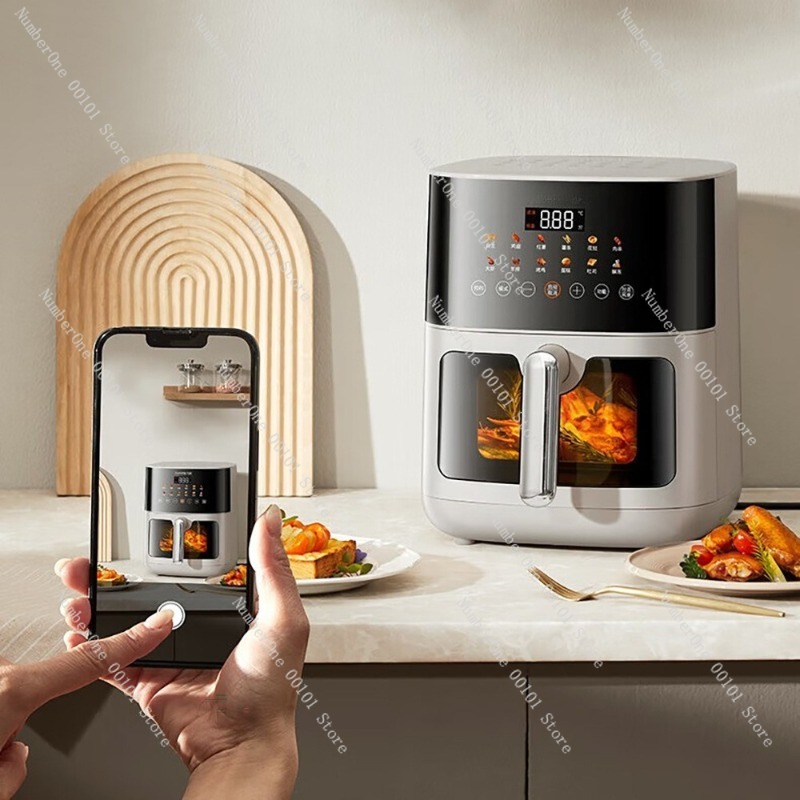 مقلاة هوائية منزلية شفافة سعة  - مراجعة Smart Home Oven وسعره