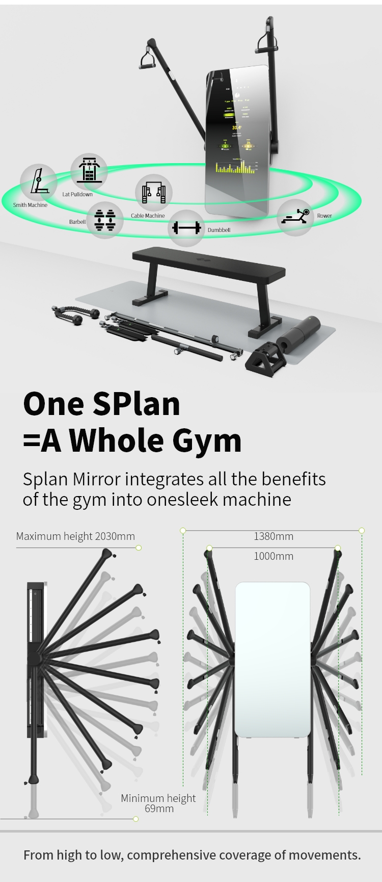 جهاز تدريب ذكي عالي الجودة مع  - مراجعة Smart Home Gym Mirror وسعره