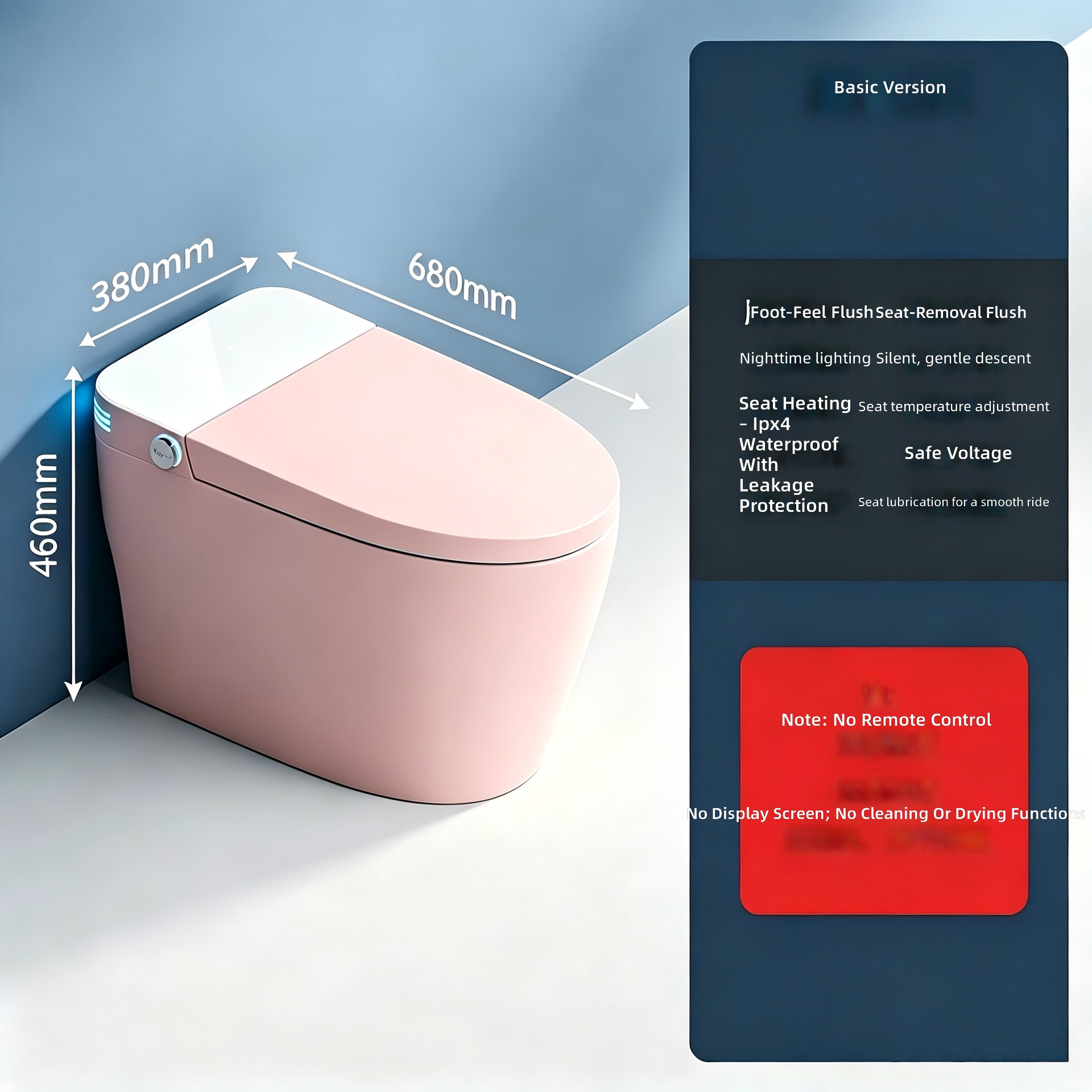 مرحاض ذكي، وردي اللون، أوتومات - مراجعة Smart Home وسعره