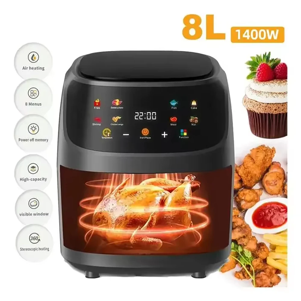 قلاية هوائية ذكية بدون زيت بقو - مراجعة Smart Home Oven وسعره